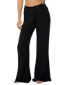 Raisins Juniors' Beach Day Smocked-waist Cover-up Pants In Black