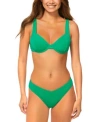 Raisins Juniors Full Moon Underwire Bikini Top Oahu Bottoms In Green
