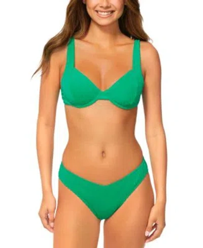 Raisins Juniors Full Moon Underwire Bikini Top Oahu Bottoms In Green