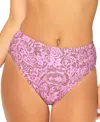 Raisins Juniors' Indo High-waisted Bikini Bottoms In Mauve