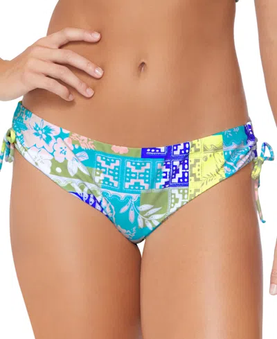 Raisins Juniors' Luna Printed Side-tie Bikini Bottoms In Multi Color