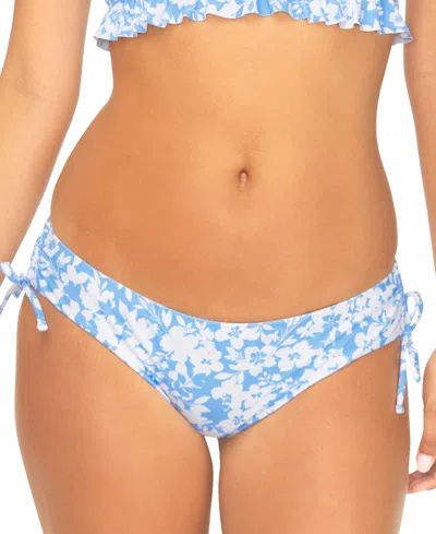 Raisins Juniors' Luna Printed Side-tie Bottoms In Blue Moon