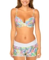 Raisins Juniors Moonshadow Bikini Top Swim Shorts In Multi