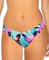 Raisins Juniors Printed Aruba Bikini Top Side Tied Bottoms In White Multi