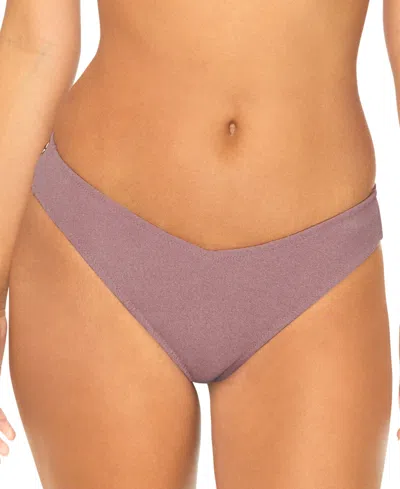 Raisins Juniors' Oahu V-shaped Bikini Bottoms In Mauve