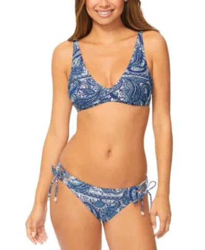 Raisins Juniors Pisces Bikini Top Sweet Side Tie Bikini Bottoms In Blue