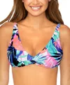 Raisins Juniors Moonshadow Printed Bikini Top Tied Bottoms In White Multi