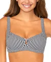 RAISINS JUNIORS' PRINTED CUTOUT-DETAIL BIKINI TOP
