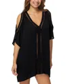 Raisins Juniors Womens Summer Shirt Cover-up In Blue