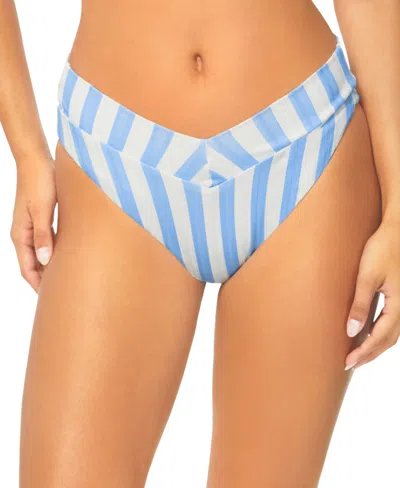 Raisins Juniors' Selina V-waist Bikini Bottoms In Blue