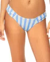 Raisins Juniors' Sunday Ruched-side Bikini Bottoms In Blue