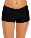 Raisins Juniors' Surf Solid Pull-on Swim Shorts In Black
