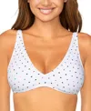 Raisins Juniors' Tie-back Pisces Bikini Top In White