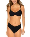 Raisins Juniors Underwire Bikini Top Bottoms In Black
