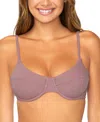 Raisins Juniors Solid Underwire Bikini Top Bottoms In Mauve