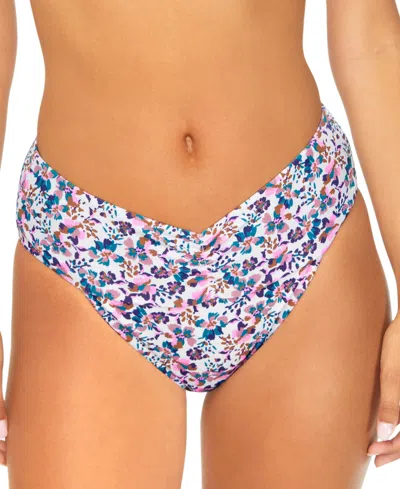 Raisins Juniors' Waikiki Floral V-shaped Bottoms In White Multi