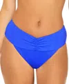 Raisins Juniors Ruched Tie Back Bikini Top Bottoms In Blue