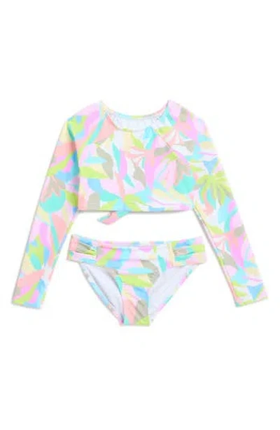 Raisins Kids' 2-piece Mailee Long Sleeve Rashguard Swimsuit