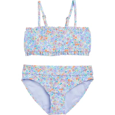 Raisins Kids' Floral Two-piece Swimsuit In Lilac Multi