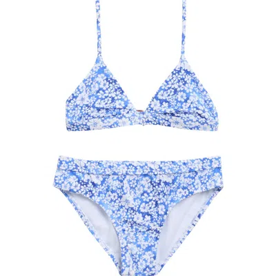 Raisins Kids' Print Miku 2-piece Bikini In Blue