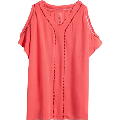 Raisins Kids' Samba Caftan Cover-up Dress In Red