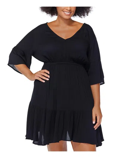Raisins Plus Womens Beachwear Summer Cover-up In Black