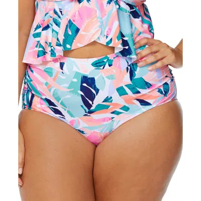 Raisins Plus Womens Printed Full Swim Bottom Separates In White