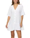 Raisins Playa Button Up In White