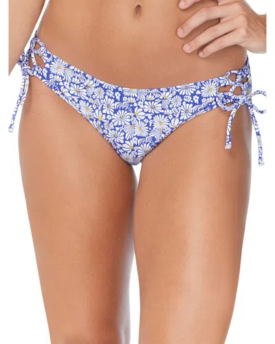 Raisins Juniors' Sweet Side Daisy-print Bikini Bottoms In Blue