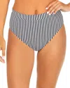 Raisins Juniors' High-waisted Striped Bikini Bottoms In Multi