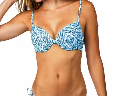 Raisins Underwire Layla Underwire Push Up Bikini Top In Rai The Wave In Blue