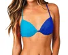 Raisins Underwire Push Up Bikini Top In Santa Cruz Blue In Blue
