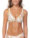 Raisins Juniors West Side Printed Bikini Top Sweet Side Tie Bikini Bottoms