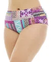 Raisins Women's Curve Keyhole Havana Tankini Bottom - Plus In Sweet Surrender In Gold
