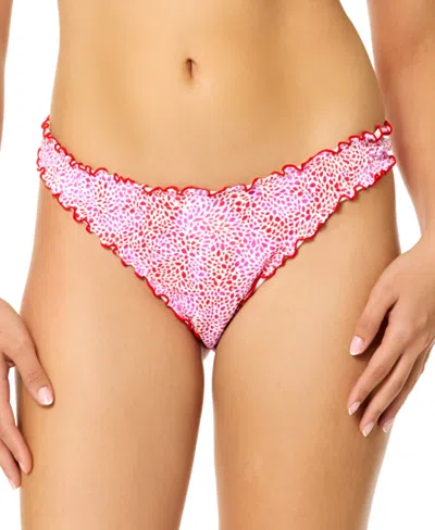 Raisins Women's Eli Cheeky Coverage Swim Bikini Bottoms In Red