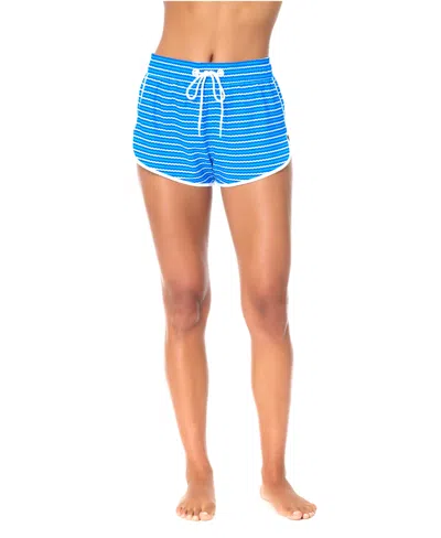 Raisins Women's Laguna Stripe Swim Shorts In Blue