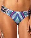 Raisins Women's Moderate Bikini Bottom In Stolen Heart Lattice Cocoa In Multi