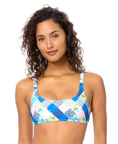Raisins Women's Printed Scoop Neck Swim Bikini Top In Multi