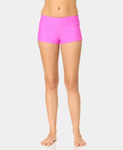 Raisins Women's Stretch Pull-on Swim Bottoms In Pink