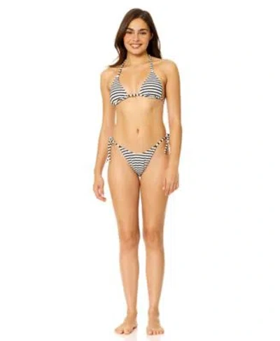 Raisins Womens Chloe V Neck Bikini Top Bottoms In Black