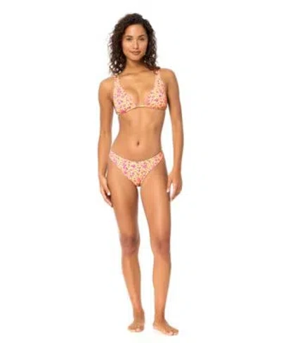 Raisins Womens Extended Slide Printed Swim Bikini Top Fiora Printed Regular Waistband Swim Bottoms In Multi