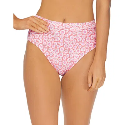 Raisins Womens High Waist Cheeky Swim Bottom Separates In Pink