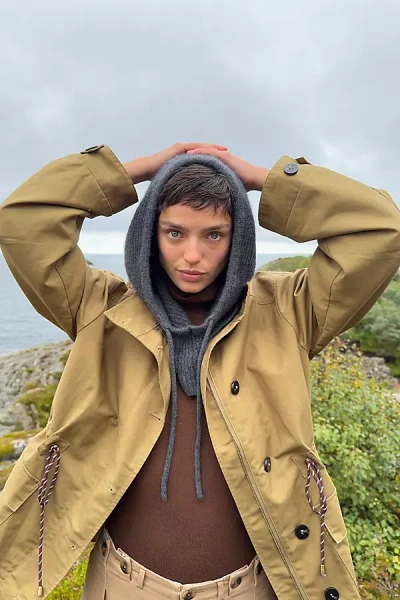 Raisonnel 100% Cotton Funnel Neck Utility Jacket In Neutral