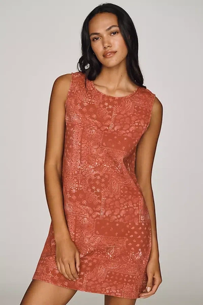 Raisonnel 100% Cotton Shift Dress In Red