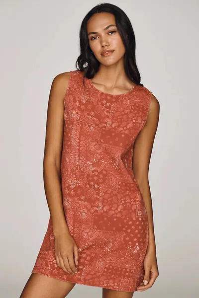 Raisonnel 100% Cotton Shift Dress In Red