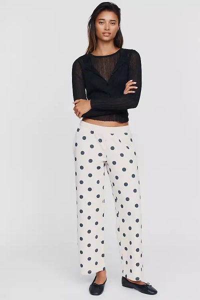 Raisonnel 100% Cotton Wide-leg Pants In Black