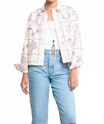 Raisonnel Belisse Embroidered Top In White In Yellow