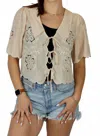 Raisonnel Ember Lace Top In Beige In Multi