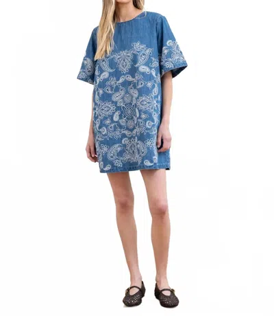 Raisonnel Embroidery Tunic Dress In Paisley In Multi