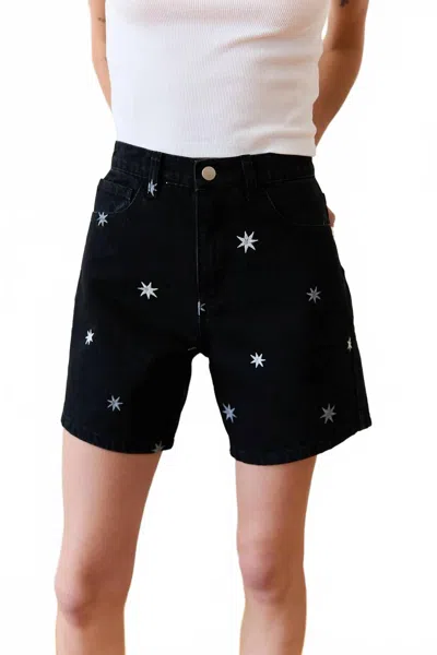 Raisonnel Emerson High Waist Short In Starry Black In Multi
